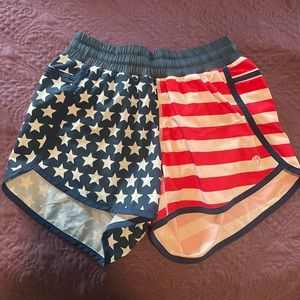 American flag athletic shorts